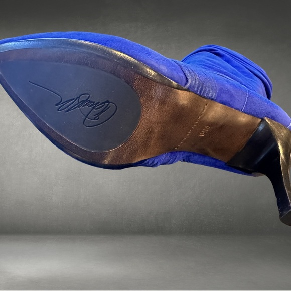 Donald Pliner Royal Blue Suede Boots new  8 - Picture 8 of 9